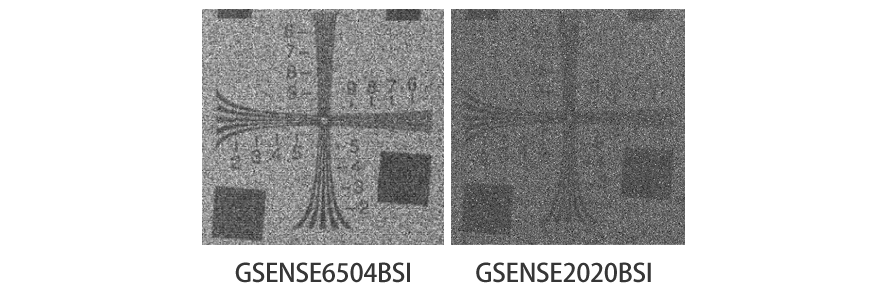 圖 4 GSENSE6504BSI VS.GSENSE2020BSI微光成像對比